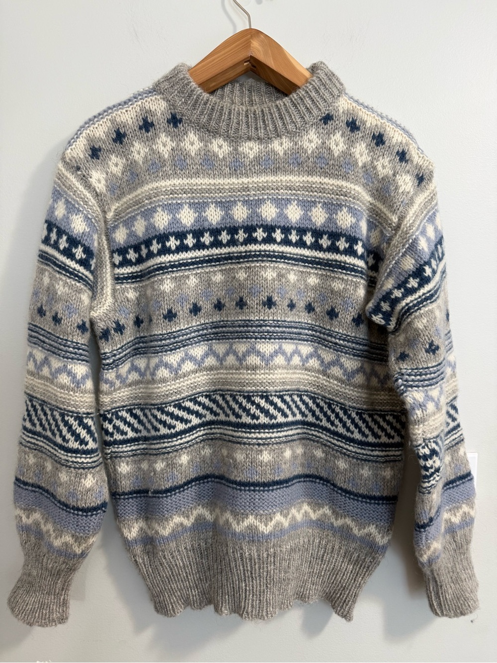 Vintage Runox Scandinavian Nordic Sweater Pullover 100% Pure New Wool Denmark